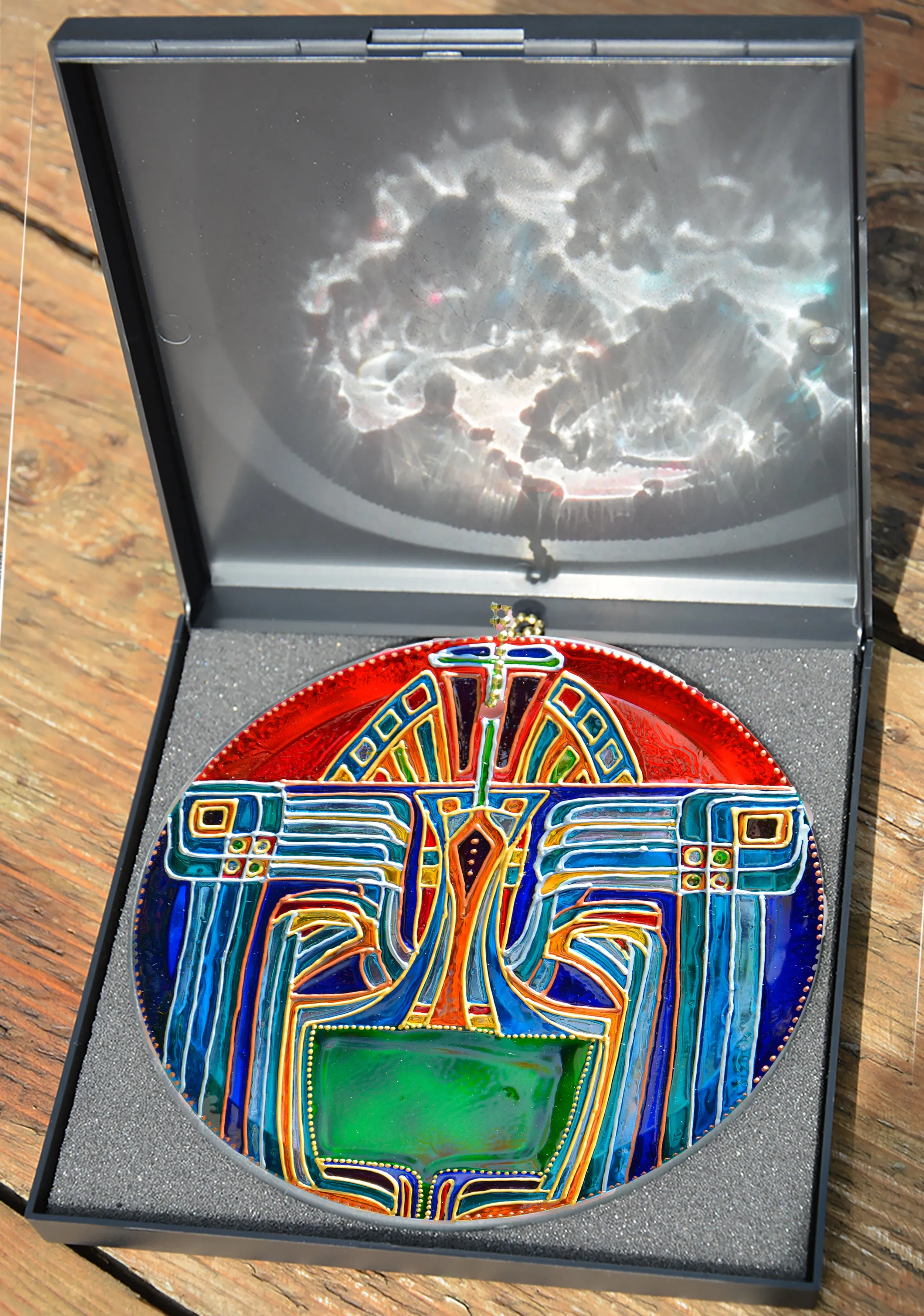 Art Deco Style Egyptian Aztec Theme Suncatcher