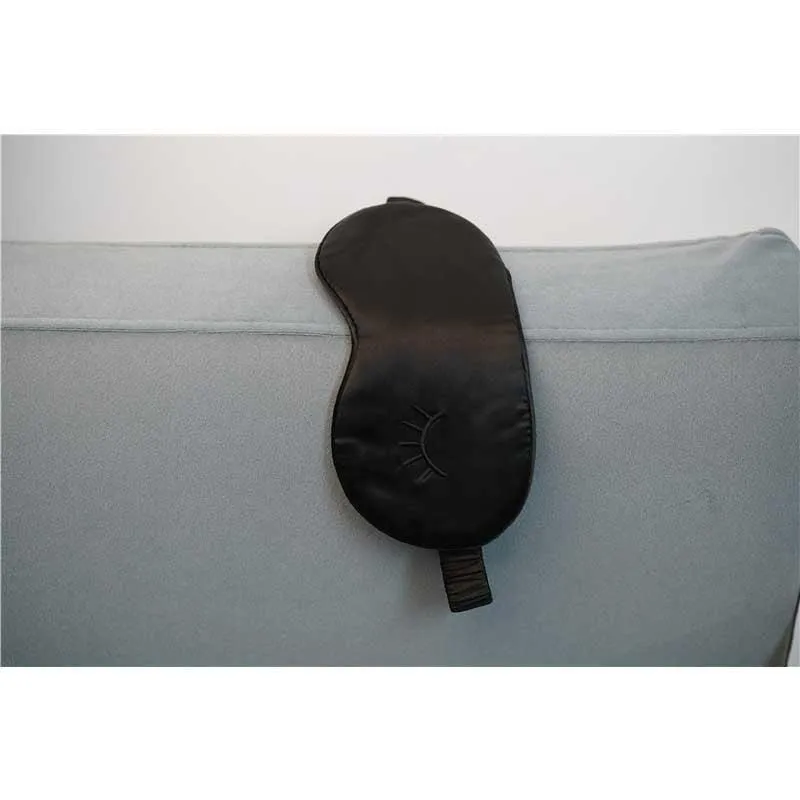 Black Silk Eye Mask 19 Momme - eyelash