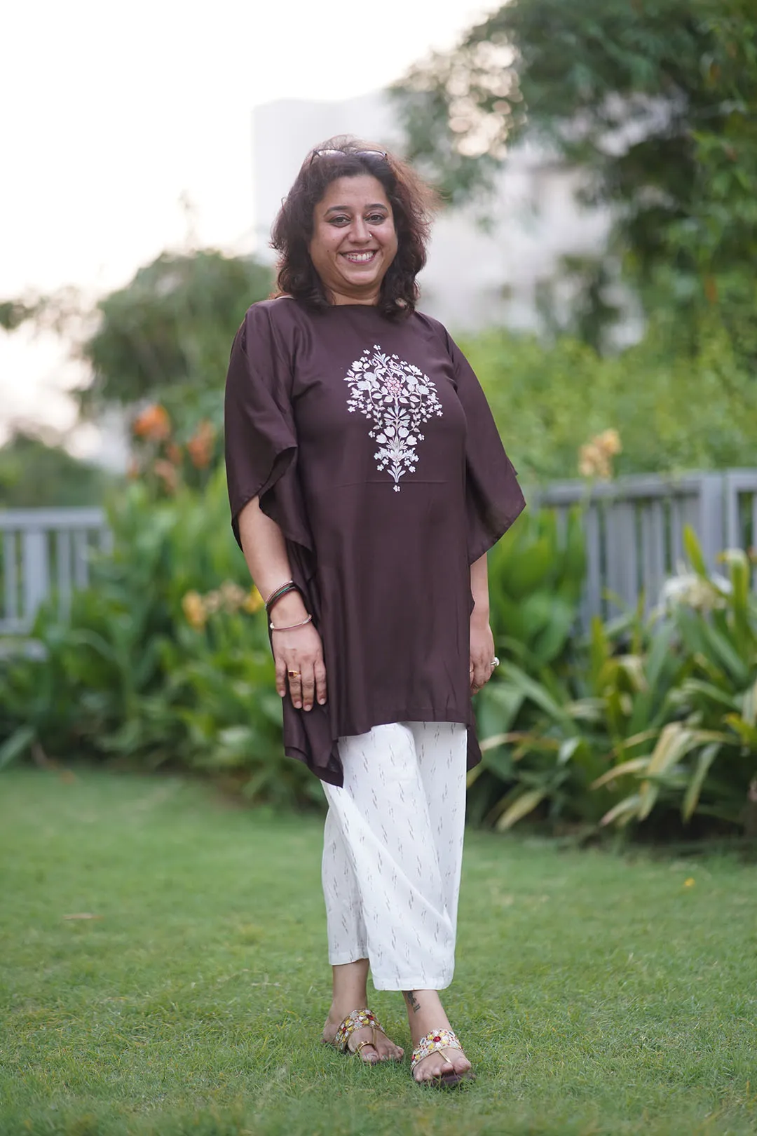 Coffee Rayon KaftanKurta & Maroon KidsKaftan - ElephantineHarmony