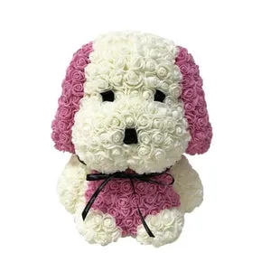 Cute Enchanted Forever Rose Puppy Dog Plush Toy (27 Options)