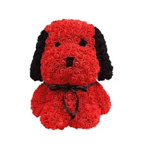 Cute Enchanted Forever Rose Puppy Dog Plush Toy (27 Options)