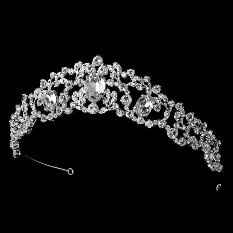 Elegant Couture Silver Crystal Bridal Tiara