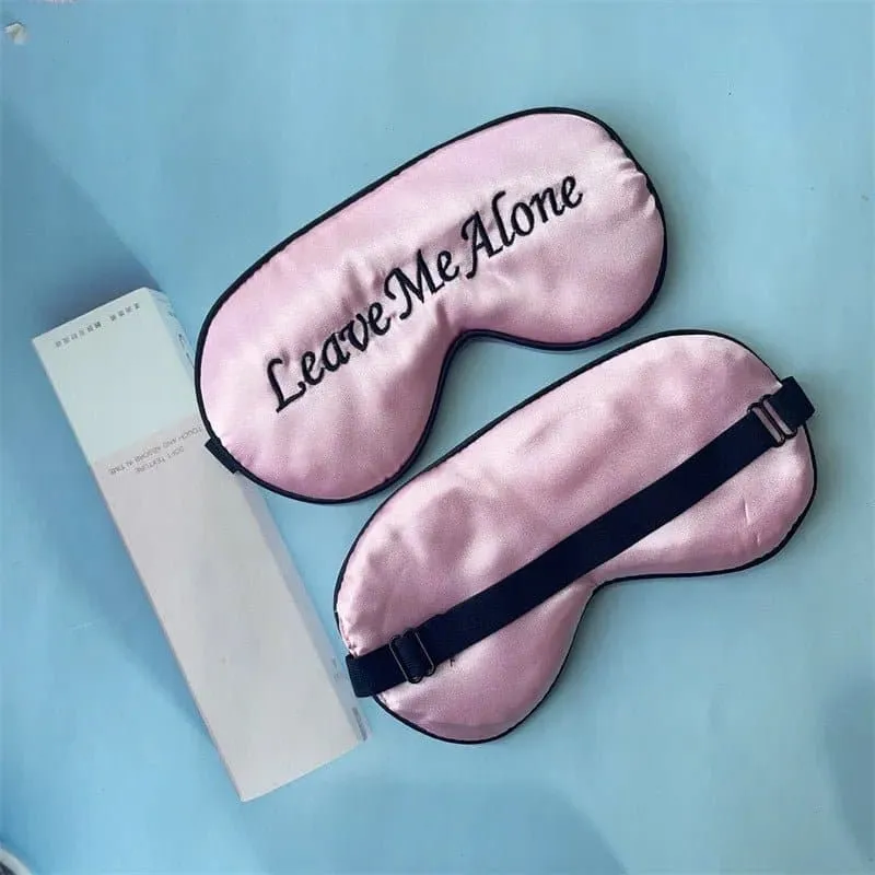 Embroidered Silky Sleep Mask - Luxurious Eyeshade for Restful Sleep