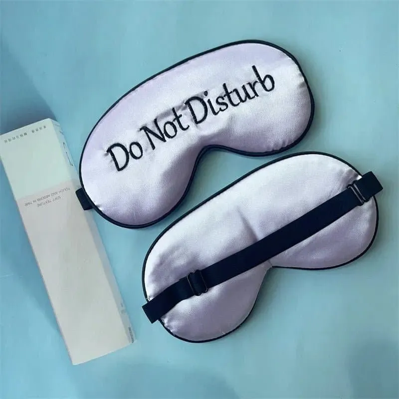 Embroidered Silky Sleep Mask - Luxurious Eyeshade for Restful Sleep