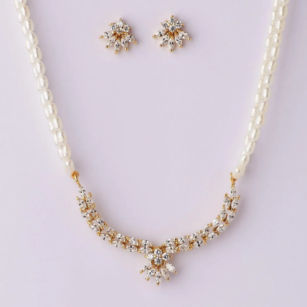 Exquisite Real Pearl Necklace Set