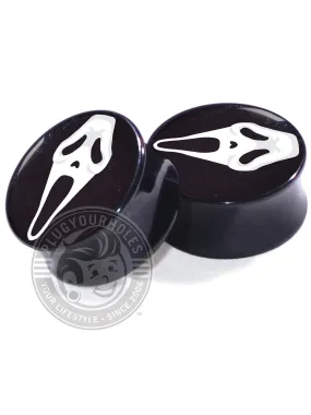 Ghostface Mask Acrylic Image Plugs