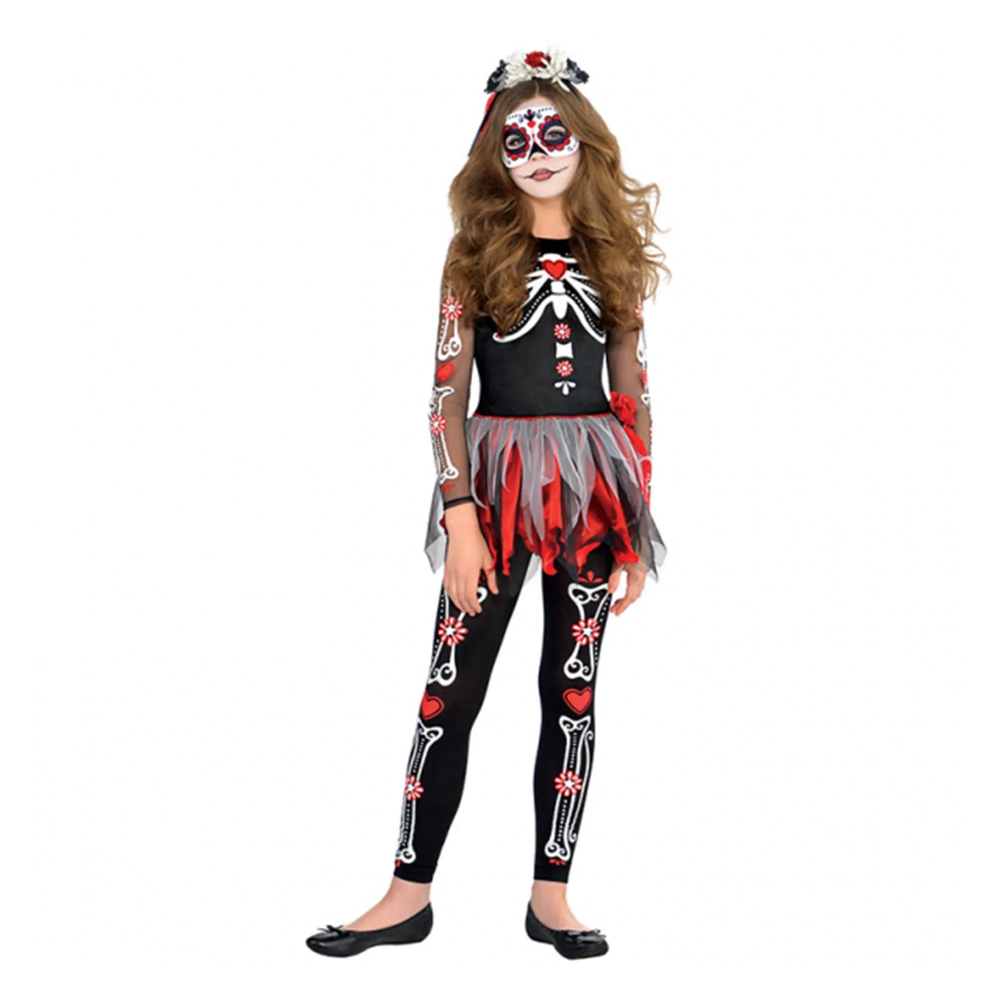 Girls Costume - Scared to the Bone   5-7 Years