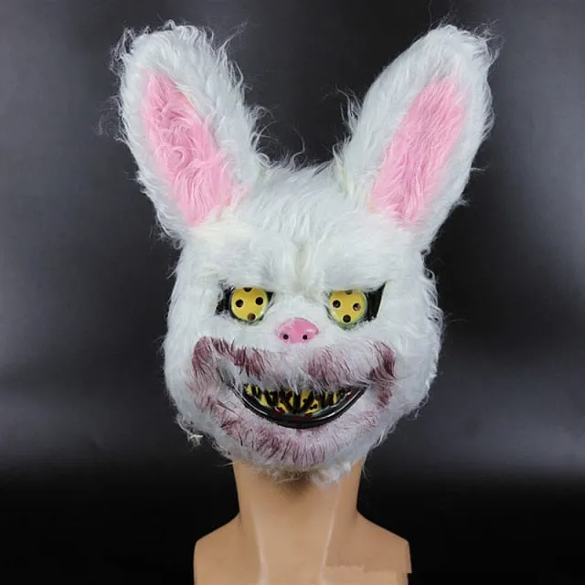 Halloween Scary White Bunny Mask