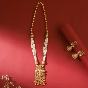 Kundan Pendant Set With Jumki