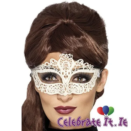 Lace Eye Mask - White