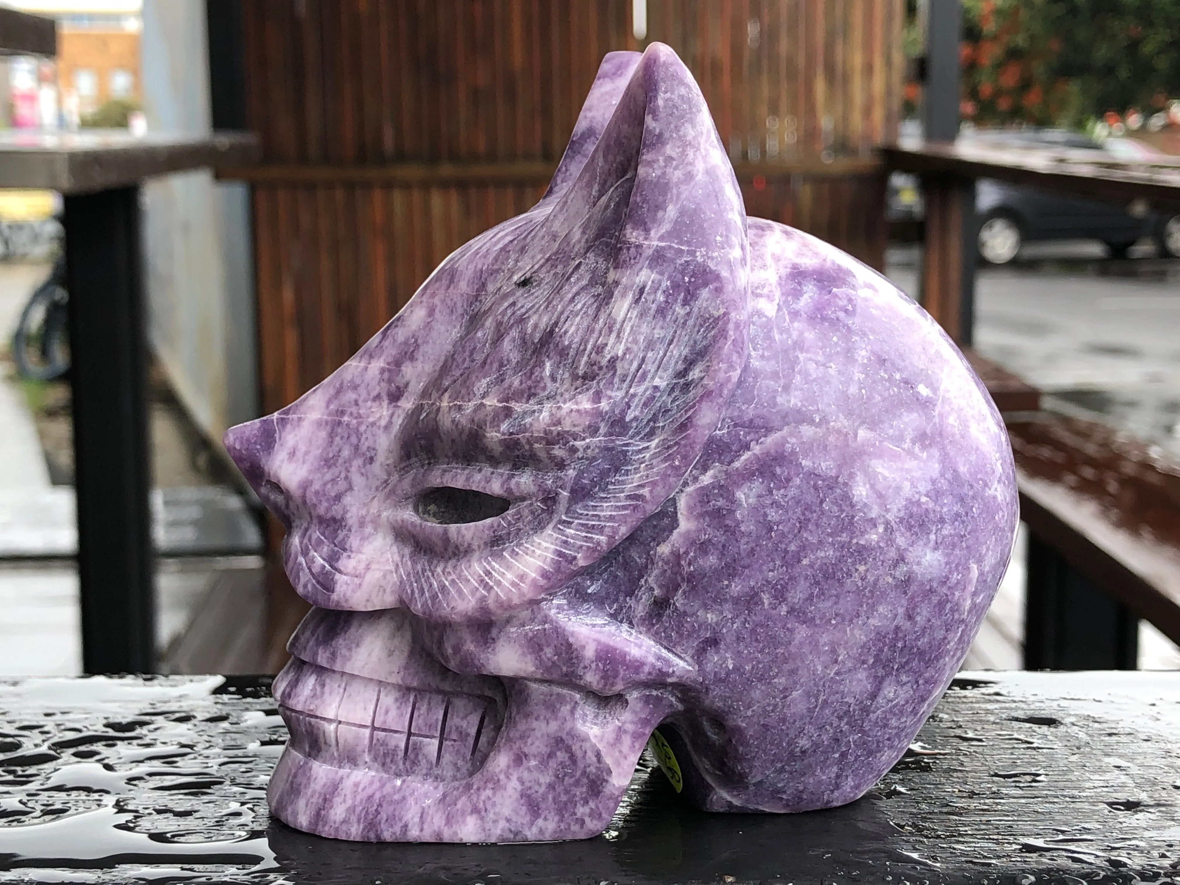 Lepidolite Masquerade Mask Skull [1k1015]