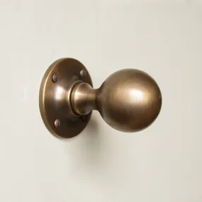 Light Antique Brass Round Door Knobs