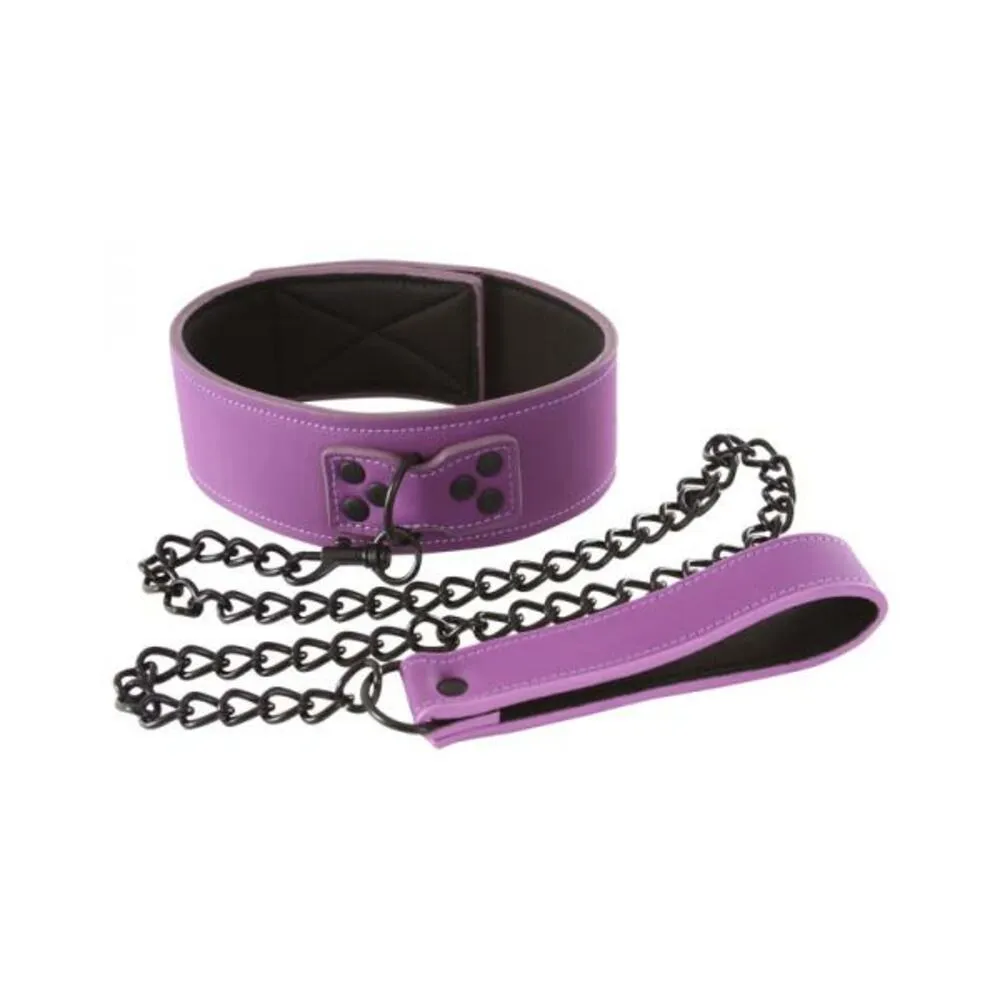 Lust Bondage Collar Purple