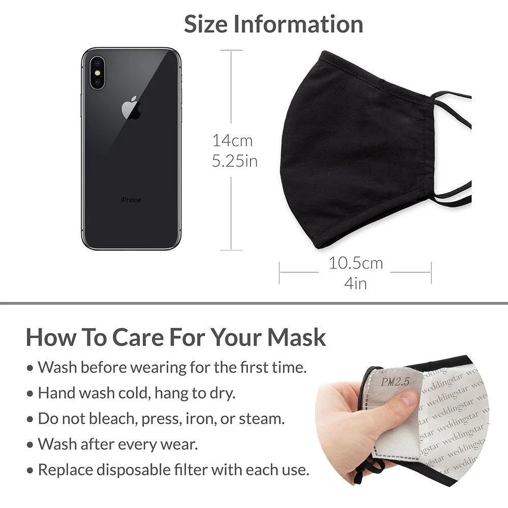 LUXURY REUSABLE, WASHABLE CLOTH FACE MASK WITH FILTER POCKET - BOHO LACE