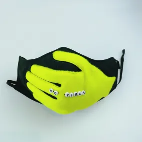 Mask 4 Protect Cover Your Mouth with Neon Hand