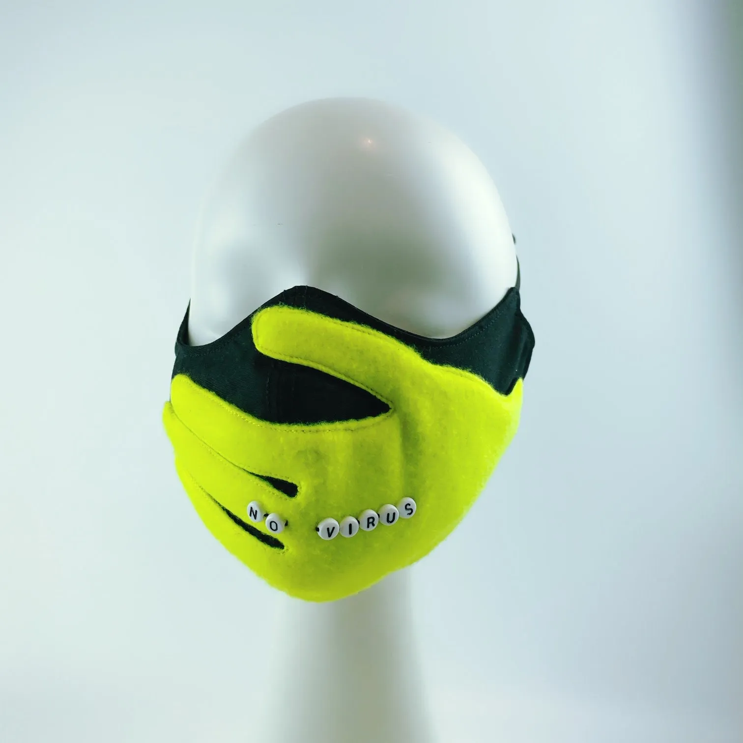 Mask 4 Protect Cover Your Mouth with Neon Hand