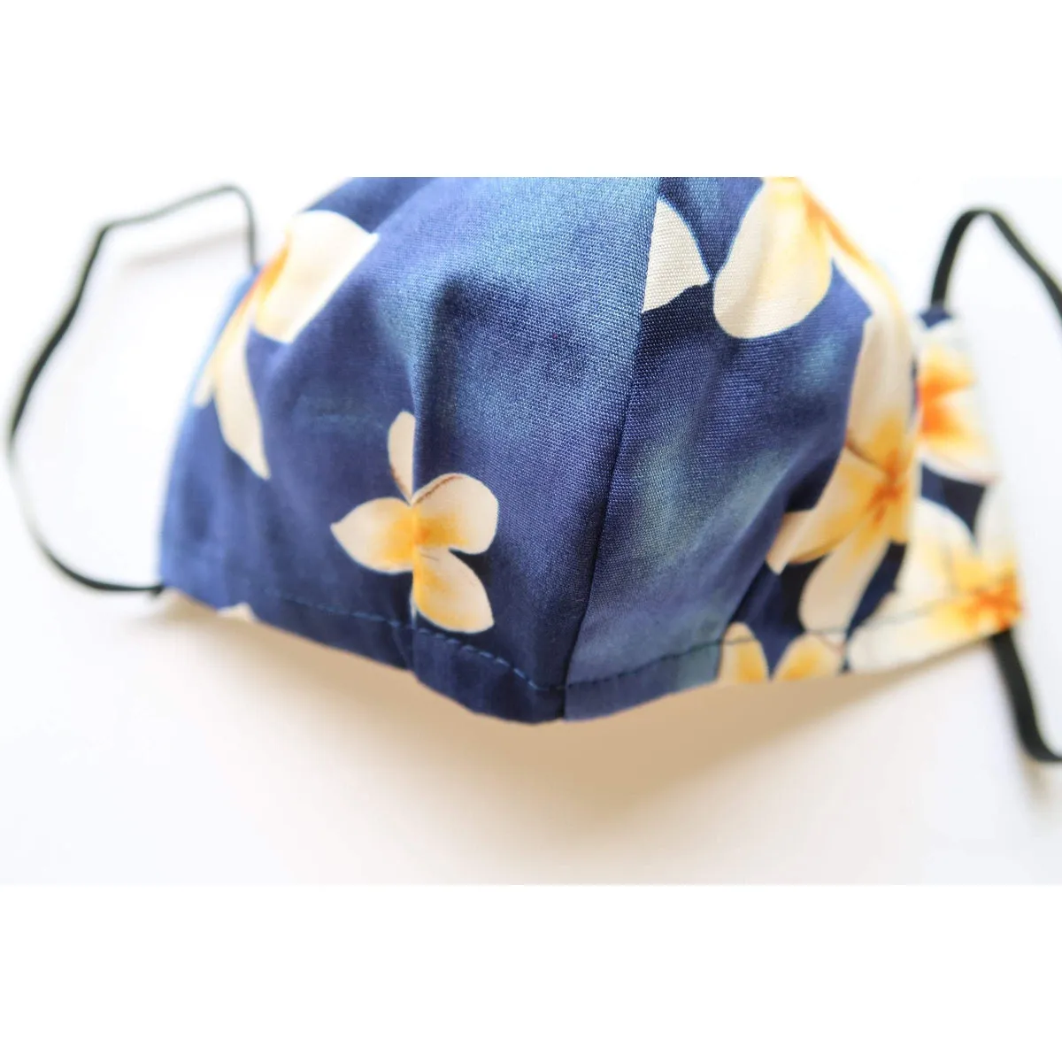 Mask Only Plumeria Print Reusable Hawaiian Mask-3 layers M192