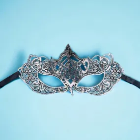 Masquerade Mask, Mardi Gras Mask, Masquerading Mask, Silver Lace, Masquerade Ball, Lace Mask