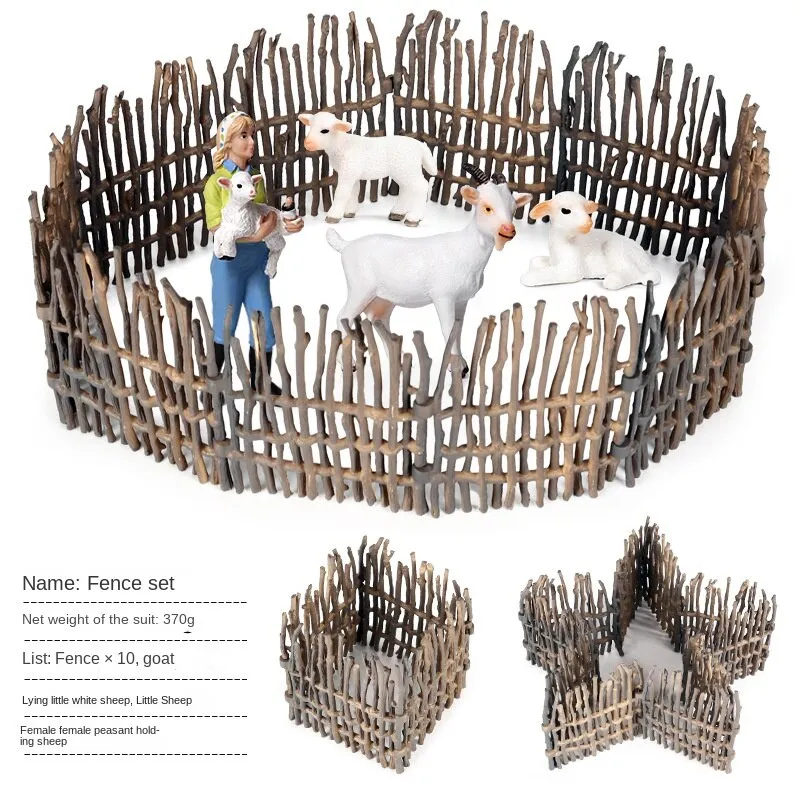 Micro Landscape Scene Decoration Horse Farm Toy Cattle Shed Farm Animal Model Toys Simulation Fence Accessories Animal Sand Table Toy