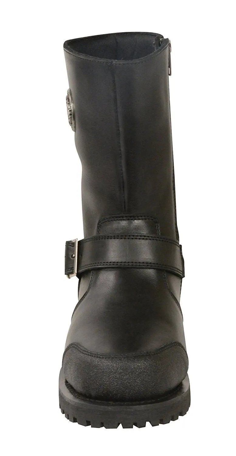 Milwaukee Leather Men's Classic Boots with Buckle Detail