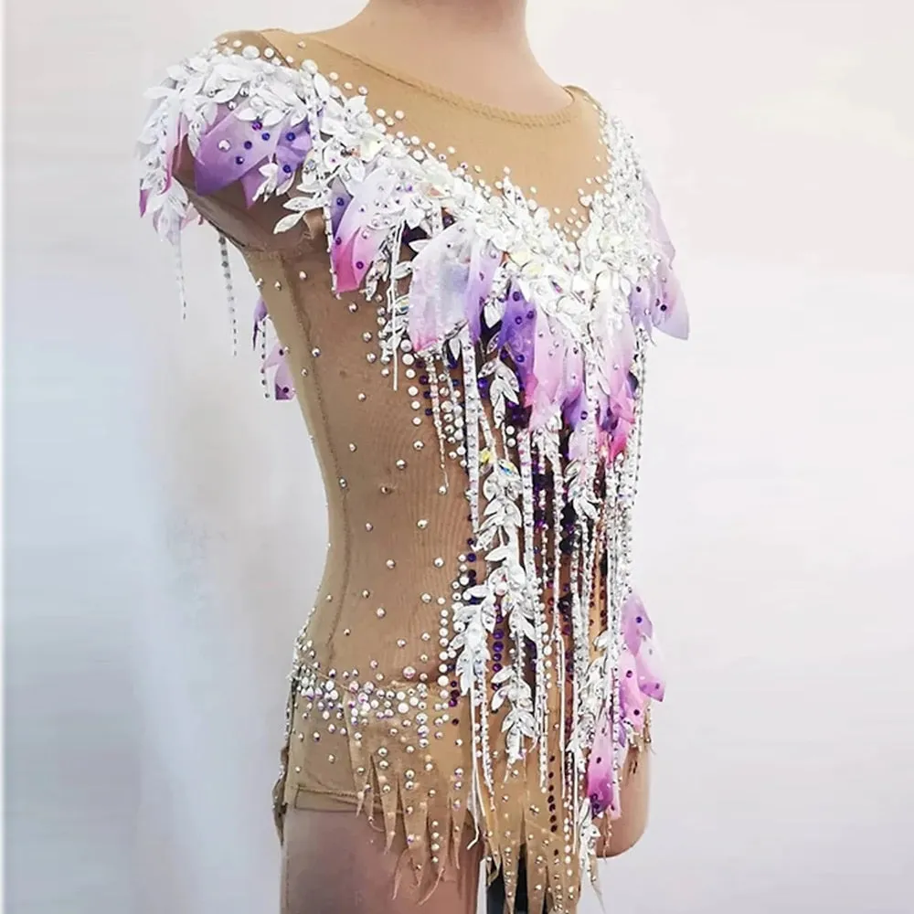 #R333 Rhythmic Gymnastics Leotards- Competition Stage Wear for Performance