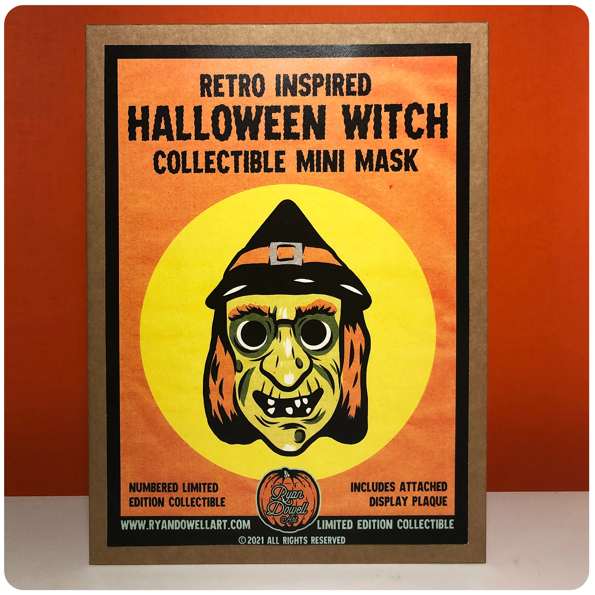 Retro Inspired Halloween Witch Costume Box Collectible Figurine Set