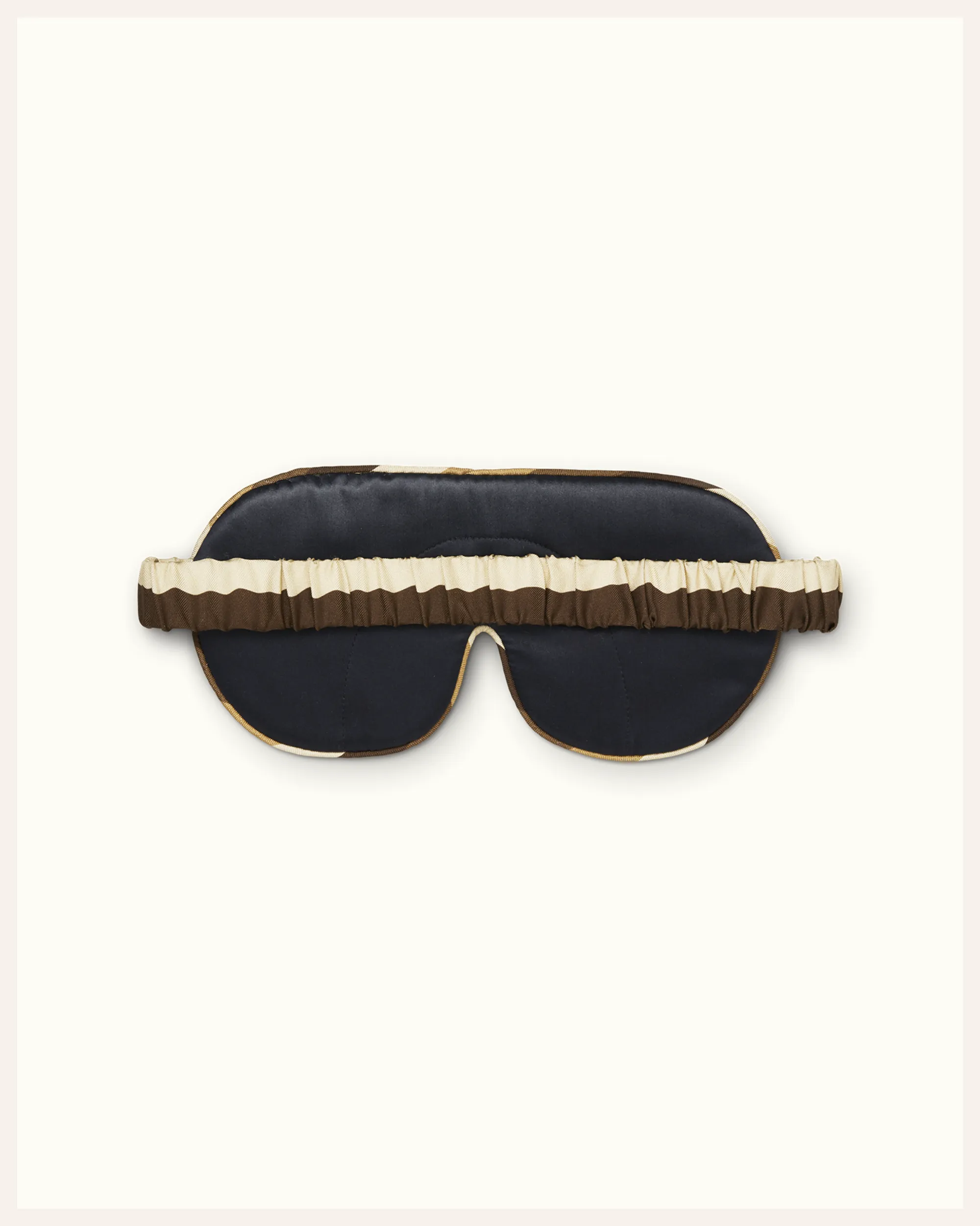 Silk Sleep Mask | Lepus Camel Brown Stripes