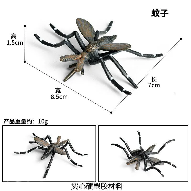 Simulated Insect Animal Figurine Model Spider Grasshopper Butterfly Snail Action Figure Scene Decoration Kids Collect Toys Gifts