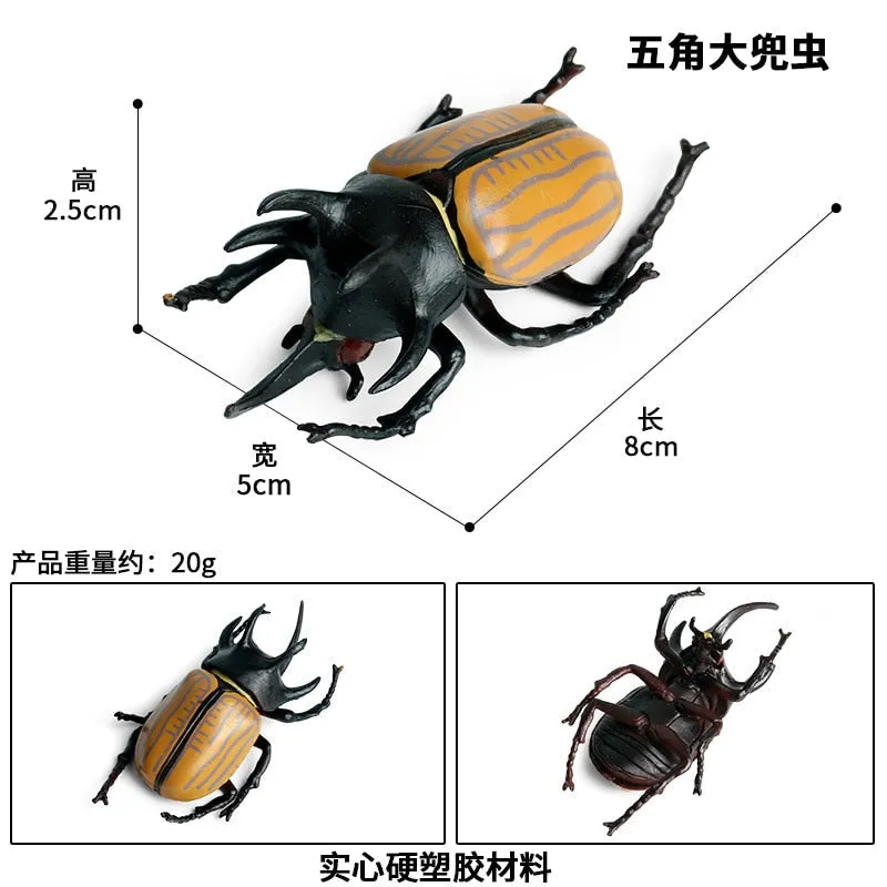 Simulated Insect Animal Figurine Model Spider Grasshopper Butterfly Snail Action Figure Scene Decoration Kids Collect Toys Gifts