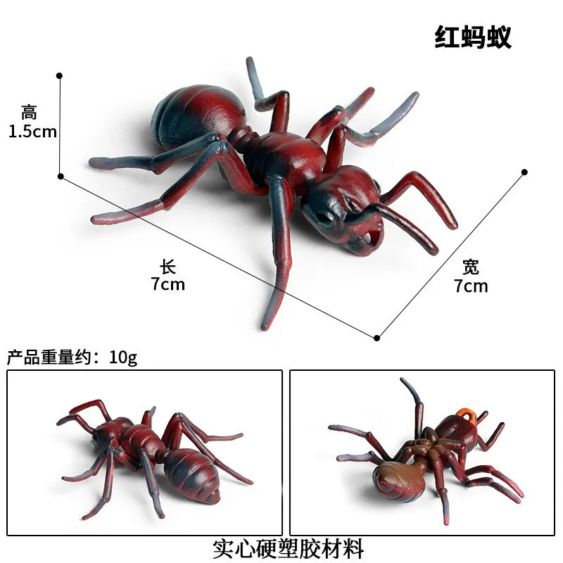 Simulated Insect Animal Figurine Model Spider Grasshopper Butterfly Snail Action Figure Scene Decoration Kids Collect Toys Gifts