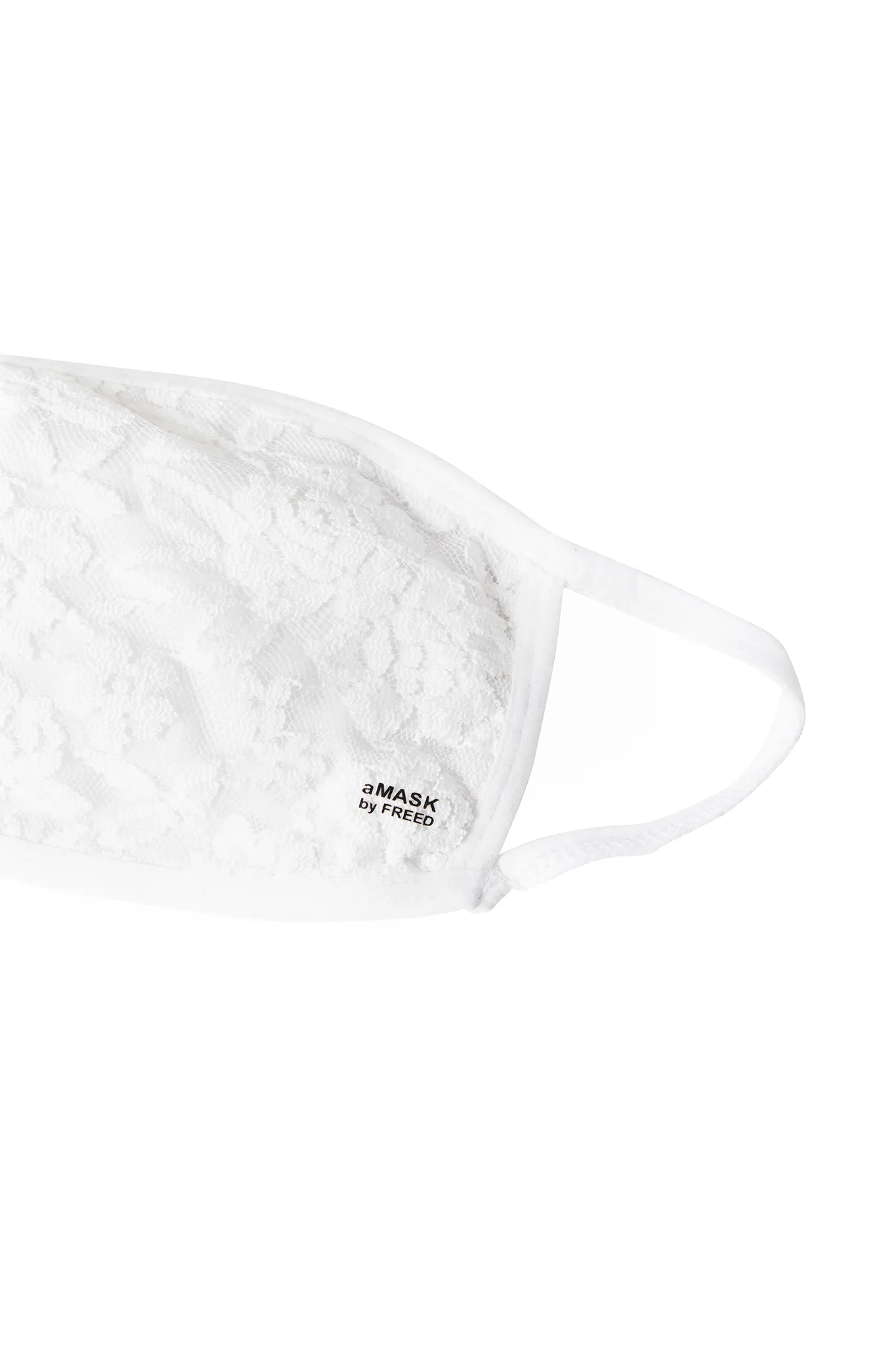 WHITE MASK WITH WHITE LACE - ADULT FACE MASK