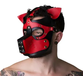 Zado BDSM Red Dog Mask | PU leather | Fetish | Couples